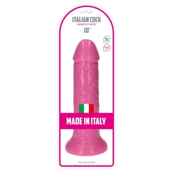 Dildo cyberskórzane Sansone Toyz4lovers różowe 25,5 cm