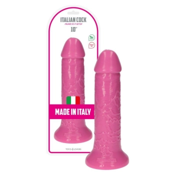 Dildo cyberskórzane Sansone Toyz4lovers różowe 25,5 cm