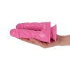 Dildo podwójne Caino e Abele różowe PVC 15.5 cm