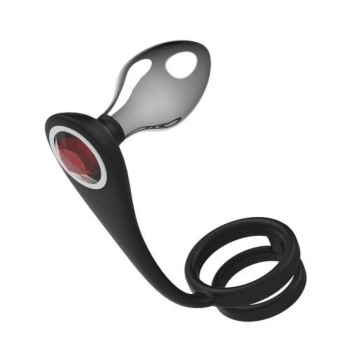 Masażer prostaty Pleasure Bully Toyz4lovers z pierścieniami 11,6 cm