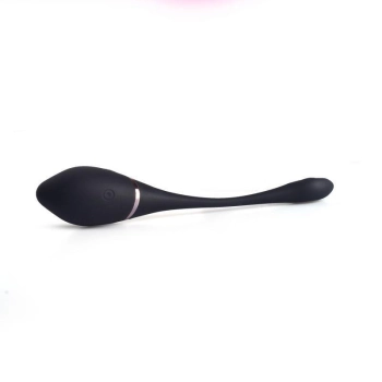 Jajko wibrujące Toyz4lovers silikonowe czarne z pilotem 17 cm