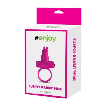 Pierścień wibrujący Toyz4lovers z króliczkiem różowy 10 cm