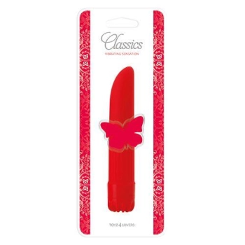 Wibrator klasyczny Toyz4lovers czerwony 14 cm