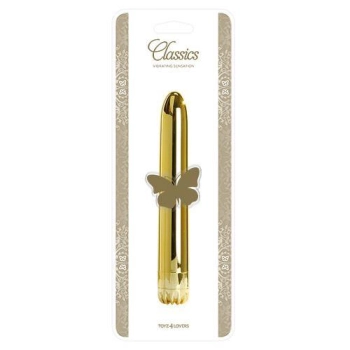 Wibrator Classic Vibe Toyz4lovers złoty 18 cm AA