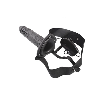Proteza wibracyjna strap on Real Rapture czarna 22.5 cm