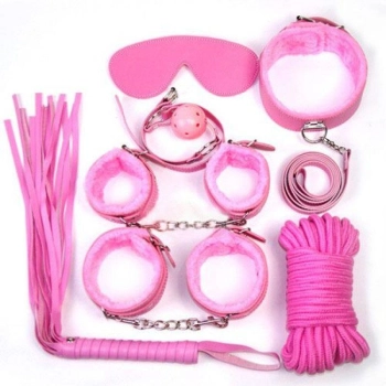 Zestaw bondage Toyz4Lovers różowy ze sztuczną skórą