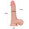 8.5 Sliding Skin Dual Layer Dong - Whole Testicle