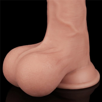 9.5 Sliding Skin Dual Layer Dong - Whole Testicle