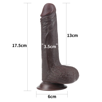 7 Sliding Skin Dual Layer Dong - Black