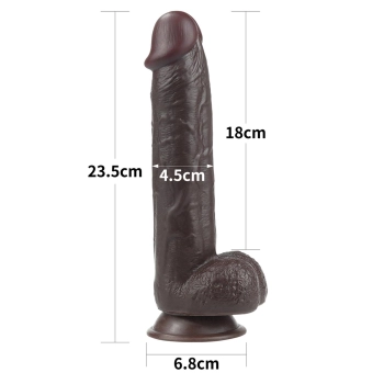 9.0 Sliding Skin Dual Layer Dong - Black