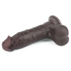 7.8 Sliding Skin Dual Layer Dong - Whole Testicle (Black)