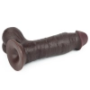 7.8 Sliding Skin Dual Layer Dong - Whole Testicle (Black)