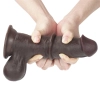 7.8 Sliding Skin Dual Layer Dong - Whole Testicle (Black)