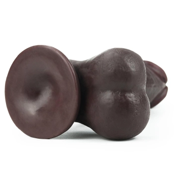 7.8 Sliding Skin Dual Layer Dong - Whole Testicle (Black)