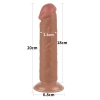 Dildo realistyczne z przesuwaną skórą Lovetoy brązowe