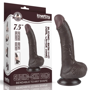 7.5 Sliding Skin Dual Layer Dong Black