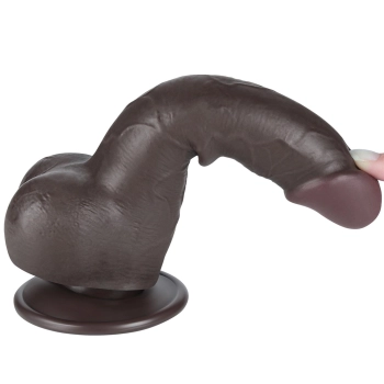 7.5 Sliding Skin Dual Layer Dong Black