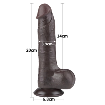 8 Sliding Skin Dual Layer Dong Black