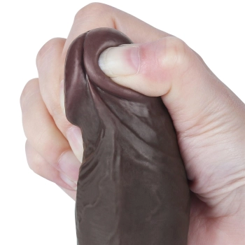8 Sliding Skin Dual Layer Dong Black