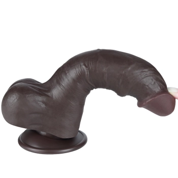8 Sliding Skin Dual Layer Dong Black