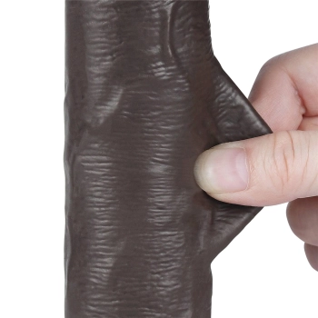 8 Sliding Skin Dual Layer Dong Black