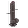 8 Sliding Skin Dual Layer Dong Black