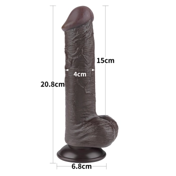 8 Sliding Skin Dual Layer Dong Black