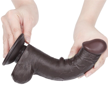 8 Sliding Skin Dual Layer Dong Black