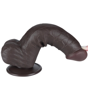 8 Sliding Skin Dual Layer Dong Black