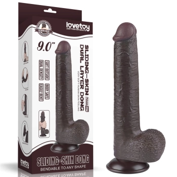 9 Sliding Skin Dual Layer Dong Black