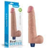 Dildo realistyczne wibrujące Lovetoy Softee TPE cieliste USB 26,5 cm