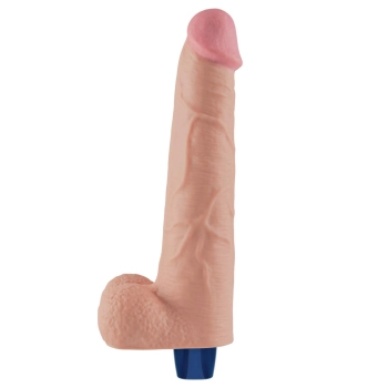 Dildo realistyczne wibrujące Lovetoy Softee TPE cieliste USB 26,5 cm
