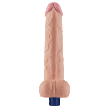 Dildo realistyczne wibrujące Lovetoy Softee TPE cieliste USB 26,5 cm