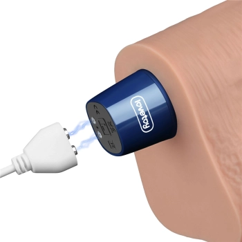 Dildo realistyczne wibrujące Lovetoy Softee TPE cieliste USB 26,5 cm