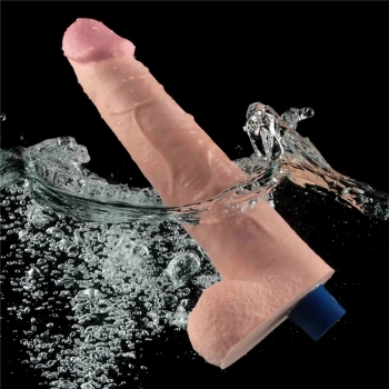 Dildo realistyczne wibrujące Lovetoy Softee TPE cieliste USB 26,5 cm