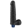 Realistyczne dildo wibrujące Lovetoy Real Softee czarne USB 23 cm