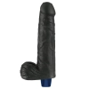 Realistyczne dildo wibrujące Lovetoy Real Softee czarne USB 23 cm