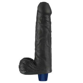 Realistyczne dildo wibrujące Lovetoy Real Softee czarne USB 23 cm