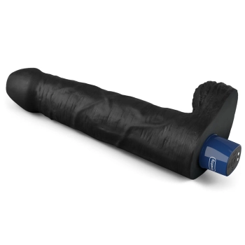 Realistyczne dildo wibrujące Lovetoy Real Softee czarne USB 23 cm