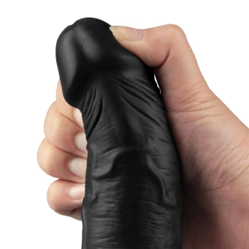 Realistyczne dildo wibrujące Lovetoy Softee czarne USB 24 cm