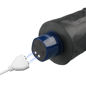 Realistyczne dildo wibrujące Lovetoy Softee czarne USB 24 cm