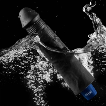 Realistyczne dildo wibrujące Lovetoy Softee czarne USB 24 cm