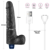 Dildo realistyczne wibrujące Lovetoy Real Softee czarne USB 25cm
