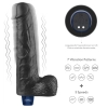 Dildo realistyczne wibrujące Lovetoy Real Softee czarne USB 25cm