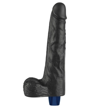 Dildo realistyczne wibrujące Lovetoy Real Softee czarne USB 25cm