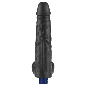 Dildo realistyczne wibrujące Lovetoy Real Softee czarne USB 25cm