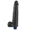 Dildo wibrujące realistyczne Lovetoy TPE czarne 27cm ładowane