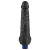 Dildo wibrujące realistyczne Lovetoy TPE czarne 27cm ładowane