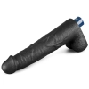 Dildo wibrujące realistyczne Lovetoy TPE czarne 27cm ładowane