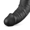 Dildo wibrujące realistyczne Lovetoy TPE czarne 27cm ładowane